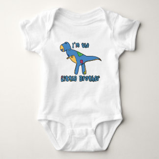 Body Para Bebê T-Rex Eu sou o Roupa do Irmão Pequeno