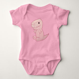 Body Para Bebê T-Rex Fofo e Macio