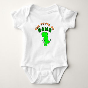 Body Para Bebê T-Rex O Poder Da RAWR