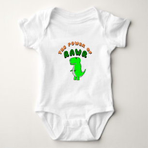 Body Para Bebê T-Rex O Poder Da RAWR