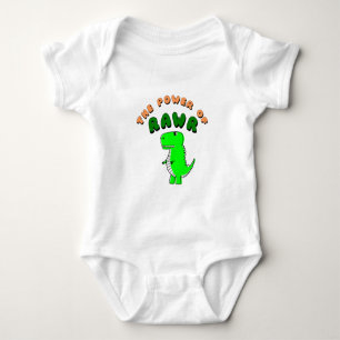Body Para Bebê T-Rex O Poder Do RAWR