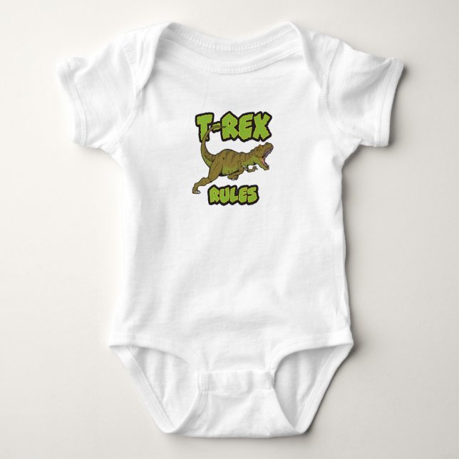 Body Para Bebê T-Rex ordena o Bodysuit (Frente)