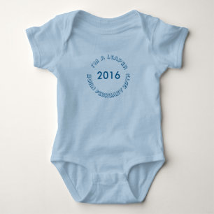 Body Para Bebê T-shirt - 29 de fevereiro para Boy