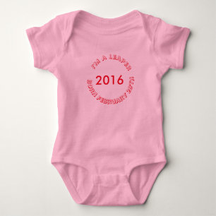 Body Para Bebê T-shirt - 29 de fevereiro para Girl