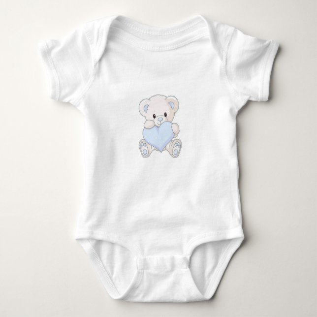 Body Para Bebê T-shirt bébé garçon avec un ours imprimer (Frente)