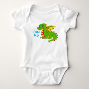 Body Para Bebê T-Shirt Bonito com imagem de dragão Bebê Bodyfato