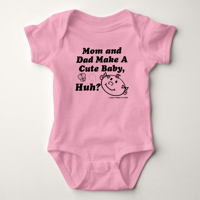 Body Para Bebê T-shirt bonito da borboleta do bebê (Frente)