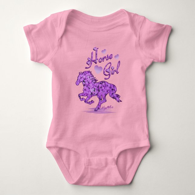 Body Para Bebê T-Shirt Cavalo (Frente)