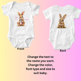 Body Para Bebê T-Shirt Coelho da Páscoa