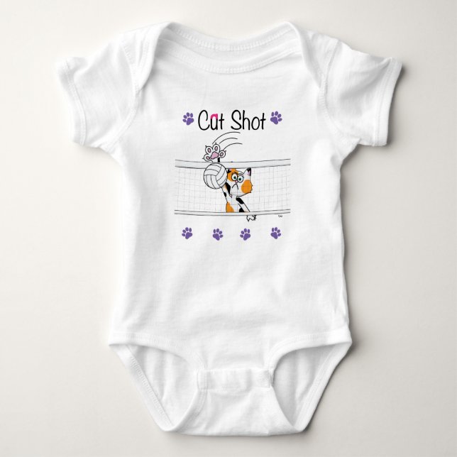Body Para Bebê T-Shirt com Cat Shot (Frente)