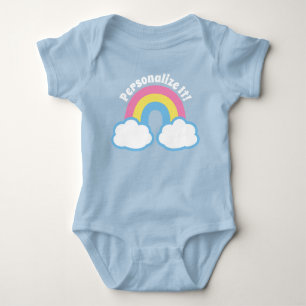 Body Para Bebê T-Shirt Cotro-Arco-Íris Cuto