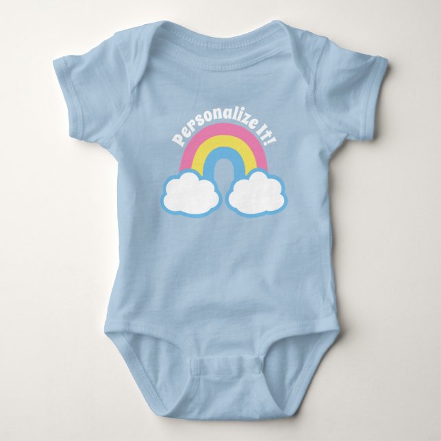 Body Para Bebê T-Shirt Cotro-Arco-Íris Cuto (Frente)