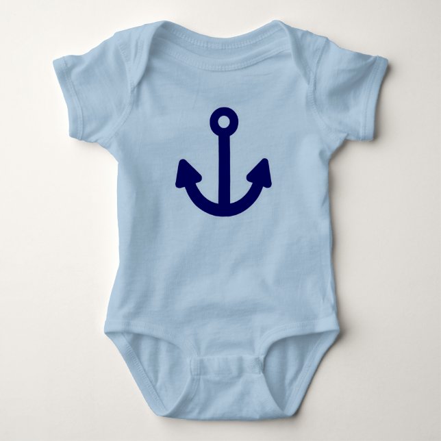 Body Para Bebê T-shirt da âncora (Frente)