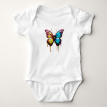 T-Shirt da Borboleta-Arco-Íris