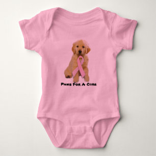 Body Para Bebê T-shirt da criança do cancro da mama do golden