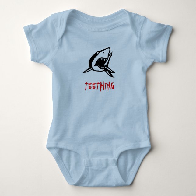 Body Para Bebê T-shirt da criança do Teething (Frente)