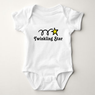 Body Para Bebê T-shirt da estrela do Twinkling