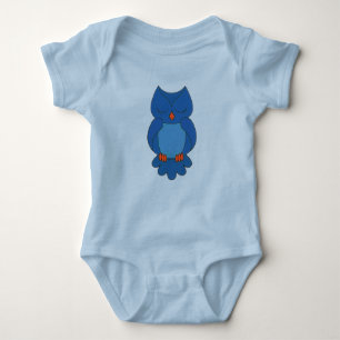 Body Para Bebê T-Shirt de coruja azul