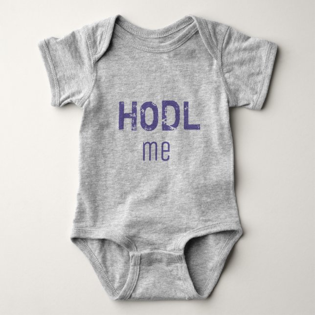 Body Para Bebê T-shirt de Cryptocurrency para o bebê de Bitcoin (Frente)