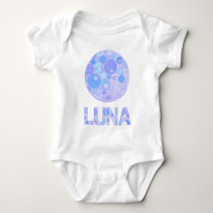 Body Para Bebê T-shirt de Luna da lua azul de Z