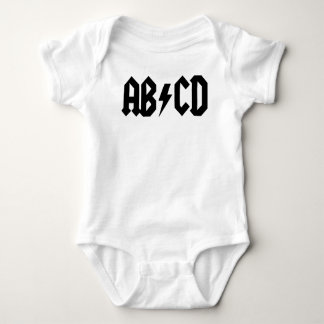 Body Para Bebê T-shirt do bebê de ABCD