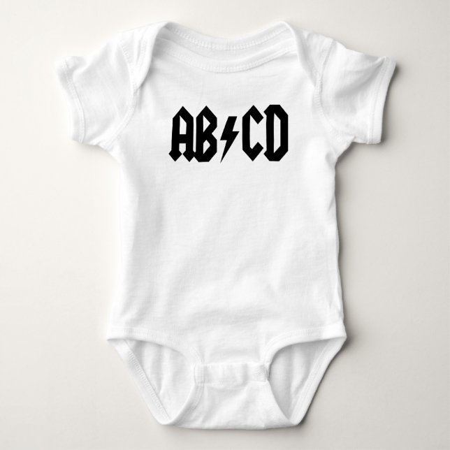 Body Para Bebê T-shirt do bebê de ABCD (Frente)