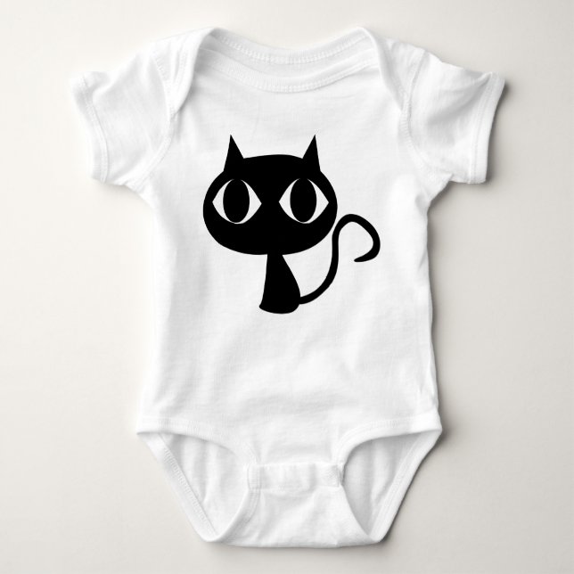 Body Para Bebê T-shirt do bebê do gatinho (Frente)