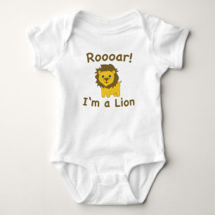 Body Para Bebê T-shirt do bebê do leão do bebê