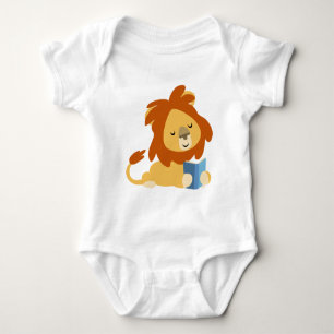 Body Para Bebê T-shirt do bebê do leão dos desenhos animados da