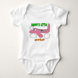Body Para Bebê T-shirt do copiloto pequeno pai" dos miúdos do