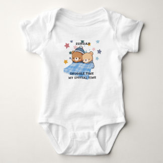 Body Para Bebê T-Shirt do Horário de Mancha Doméstica