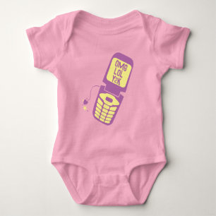 Body Para Bebê T-Shirt do Sacudir Roxo Retro