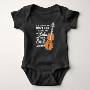 Body Para Bebê T-shirt do violino - jogo esperto engraçado do