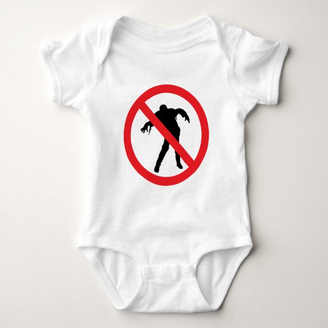 Body Para Bebê T-shirt do zombi (Frente)