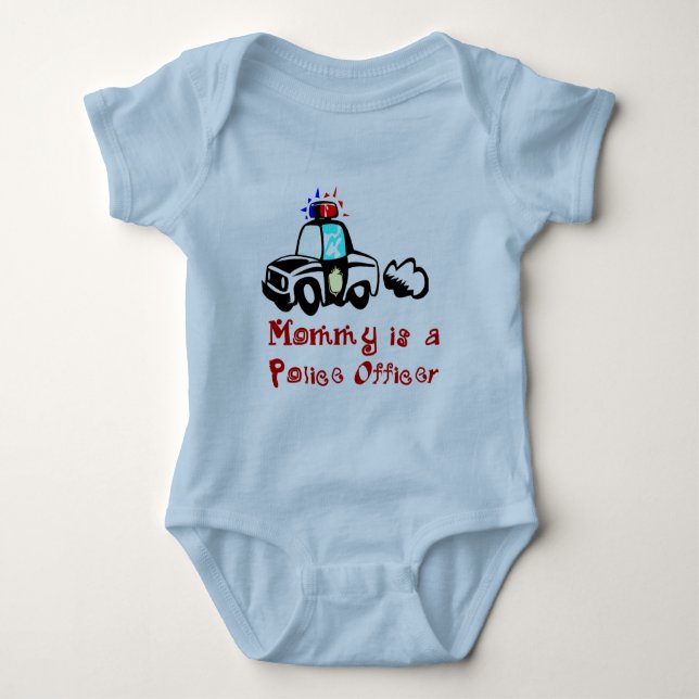 Body Para Bebê T-shirt e presentes do agente da polícia das (Frente)