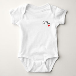 Body Para Bebê T-shirt famille cœur personnalisé