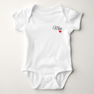 Body Para Bebê T-shirt famille cœur personnalisé