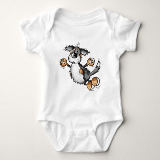 Body Para Bebê T-shirt feliz dos desenhos animados do cão de