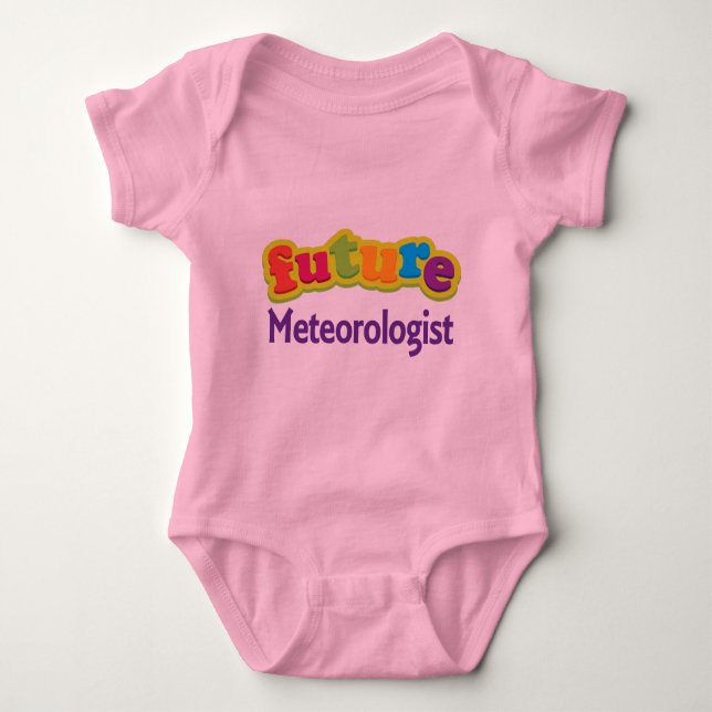 Body Para Bebê T-shirt infantil do bebê do meteorologista (Frente)