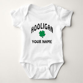 Body Para Bebê T-shirt irlandês personalizado do hooligan