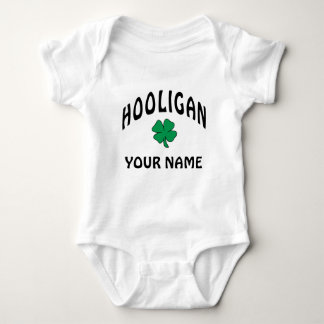 Body Para Bebê T-shirt irlandês personalizado do hooligan