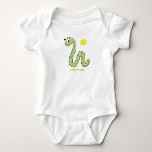 Body Para Bebê T-Shirt Kid Tots Baby "Little Worm"