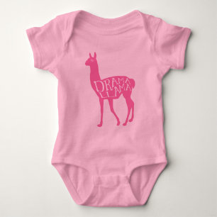 Body Para Bebê T-Shirt Lama, Drama Rosa