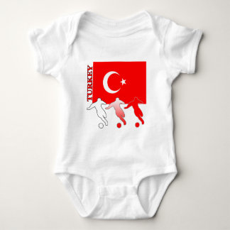Body Para Bebê T-shirt leve de Turquia do futebol
