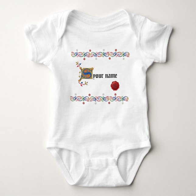 Body Para Bebê T-shirt medieval (Frente)