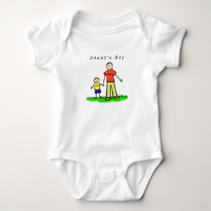 Body Para Bebê T-Shirt Pai & Me (loira com título)