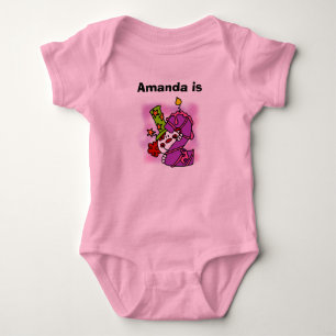 Body Para Bebê T-shirt personalizada do segundo aniversário Palha