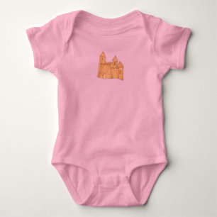 Body Para Bebê T-shirt & roupa do castelo da areia