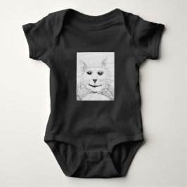 Body Para Bebê T-Shirt Sassy Cat