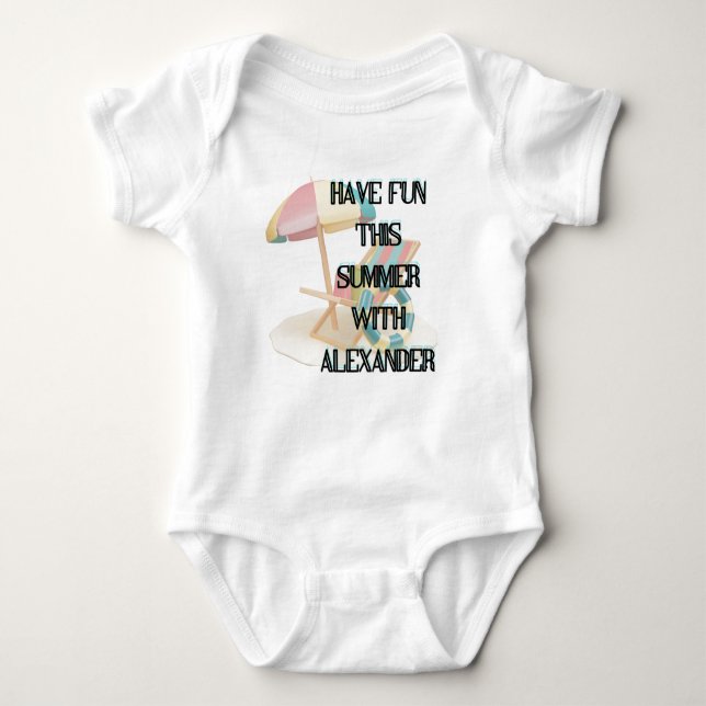 Body Para Bebê T-Shirt Summer Divertido Alexander Baby Bodyfato. (Frente)